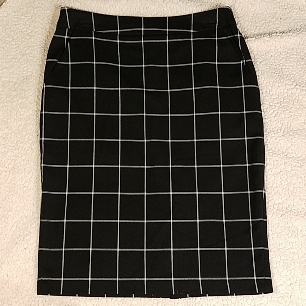 Kenar Black & White Checker Skirt Size 4